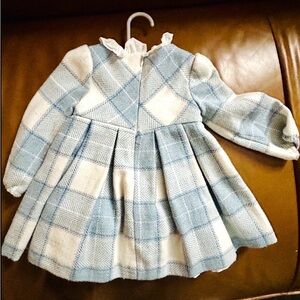 Plaid Blue and White Baby Dress
